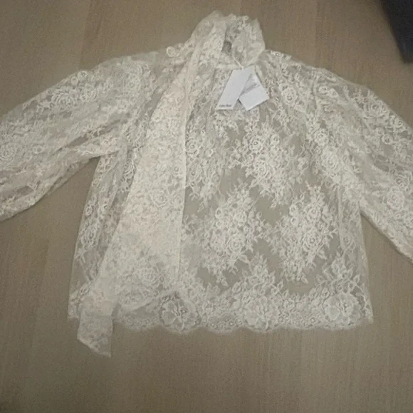 & Other Stories Floral Lace Top in Ivory - Picture 7 of 7